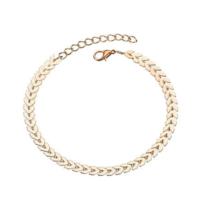 Gold Color Arrow Bracelet for Women Beach Anklet Summer Style