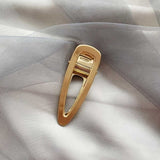 Metal Geometric Gold Color Pearl hair clip
